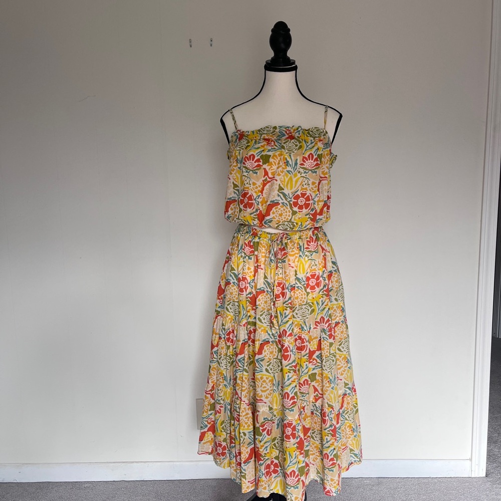 Floral Print Women's Top & Skirt
